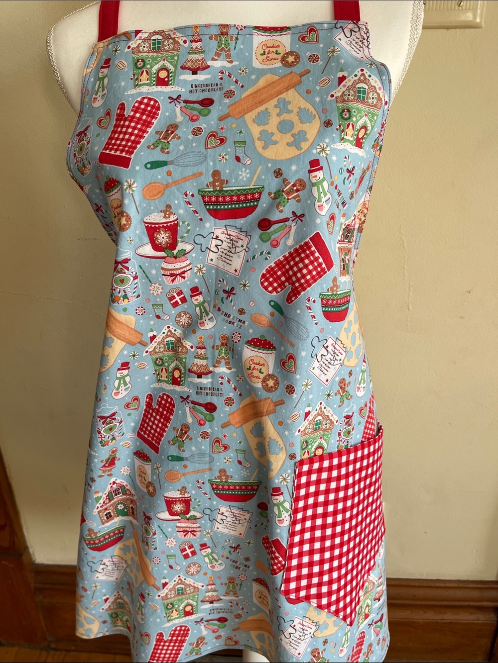 Apron Fits up to XXL Adult Cotton Single Thickness Christmas Baking